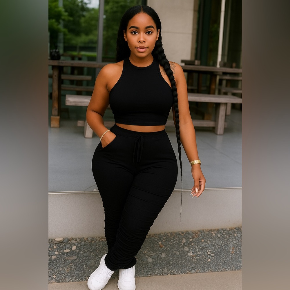 Athletic So Risque Black Women's Jumpsuit